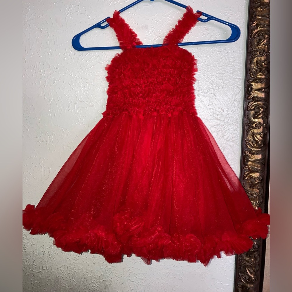 Ruffle Butts Gorgeous Girl’s 2T-3T Red Dress